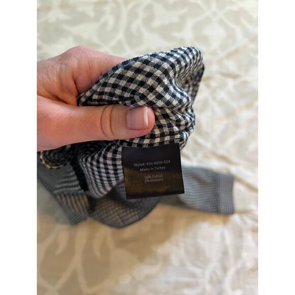 Jenni kayne black and white checked plaid cotton button up women’s medium - Picture 6 of 8